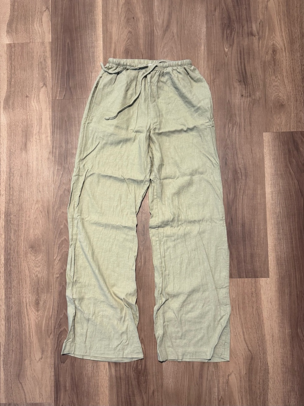 Cotton On Women's Wide Leg Drawstring Pants - Light Sage Green
